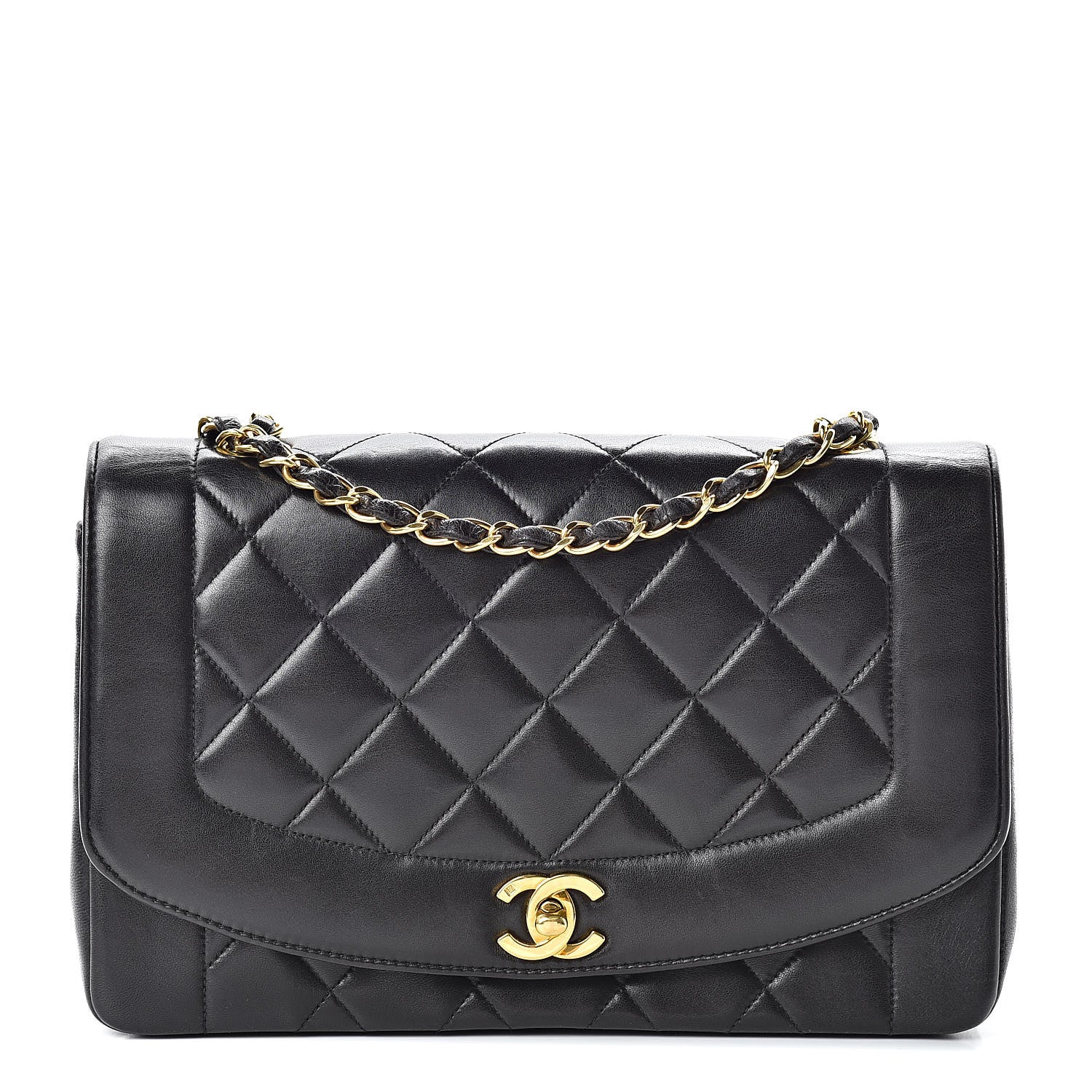 Chanel Lambskin Quilted Medium Single Flap Black 1 of 16