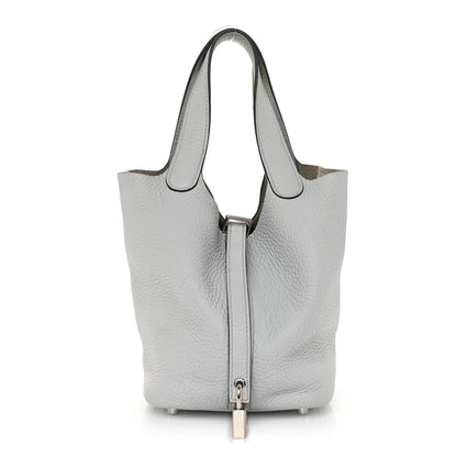 Hermes Taurillon Clemence Picotin Lock 18 PM Bleu Pale 1 of 10