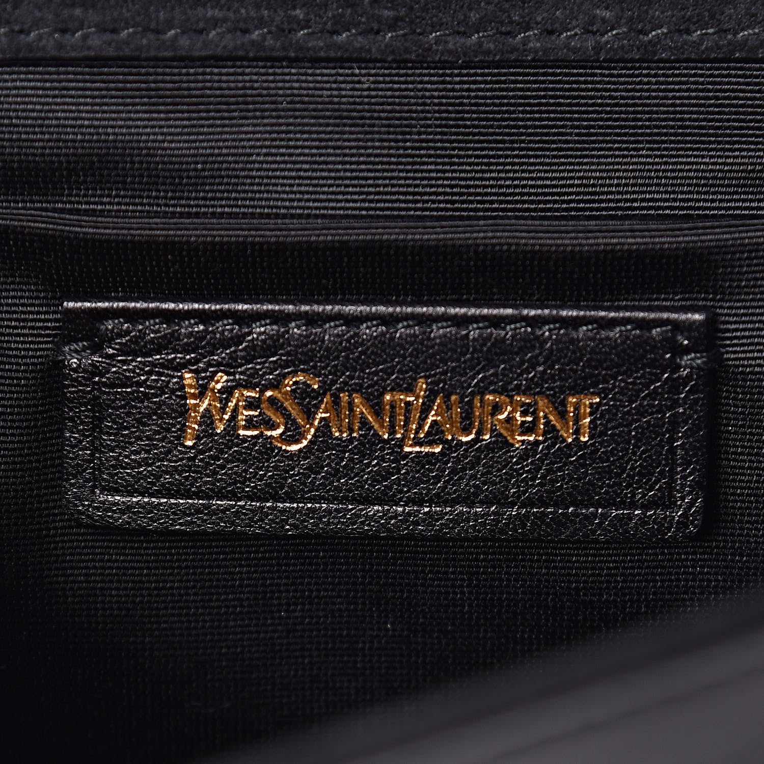 Saint Laurent Textured Patent Classic Y Ligne Clutch Black 6 of 10