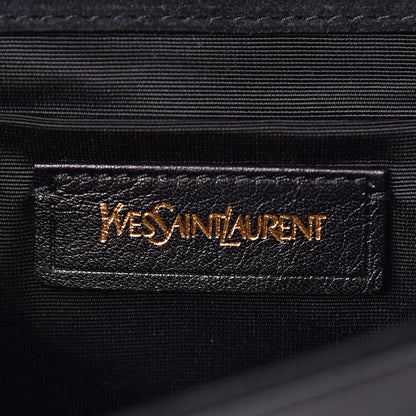 Saint Laurent Textured Patent Classic Y Ligne Clutch Black 6 of 10