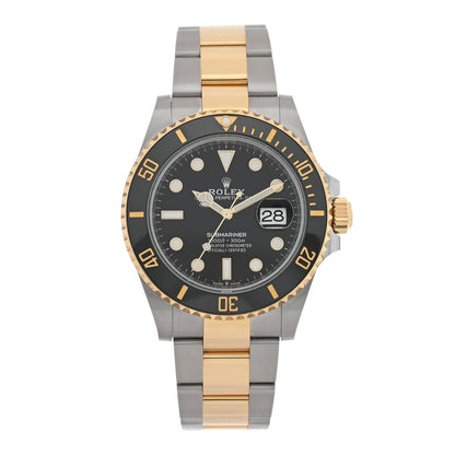 Rolex Stainless Steel 18K Yellow Gold 41mm Submariner Date Watch Black 126613LN 1 of 5