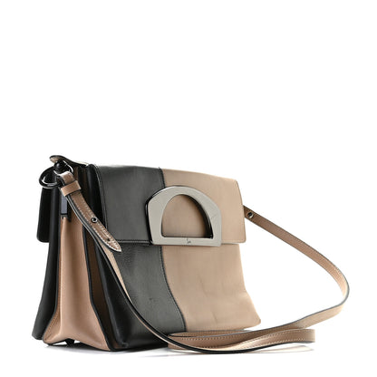 Christian Louboutin Grained Calfskin Passage Messenger Black Beige 4 of 18