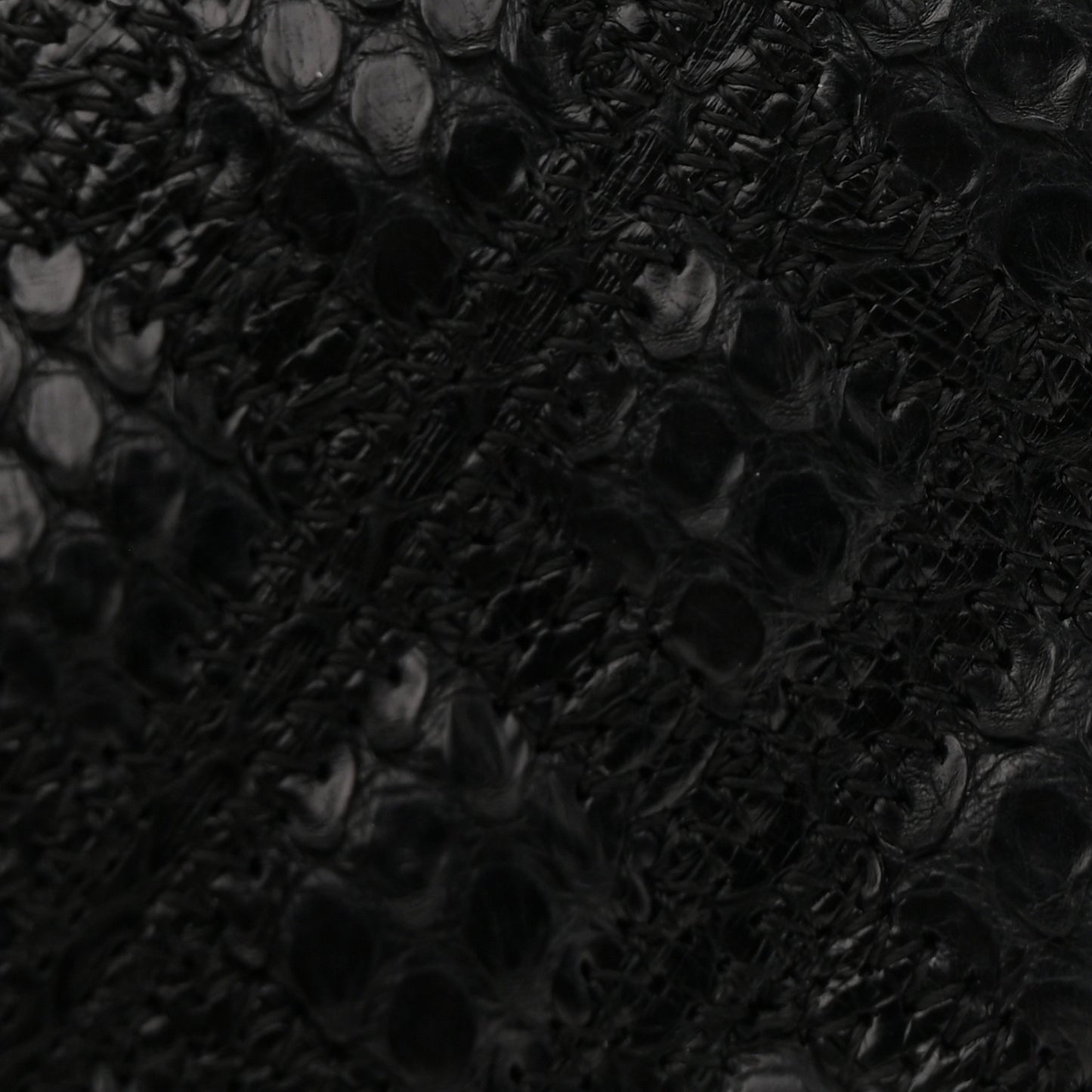 Snakeskin Quilted Phone Holder Clutch Black