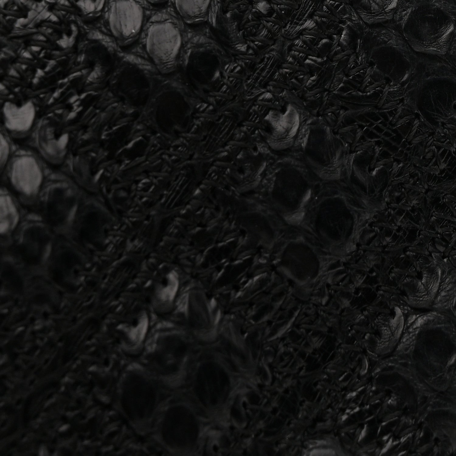 Chanel Snakeskin Quilted Phone Holder Clutch Black 12 of 13
