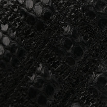 Chanel Snakeskin Quilted Phone Holder Clutch Black 12 of 13