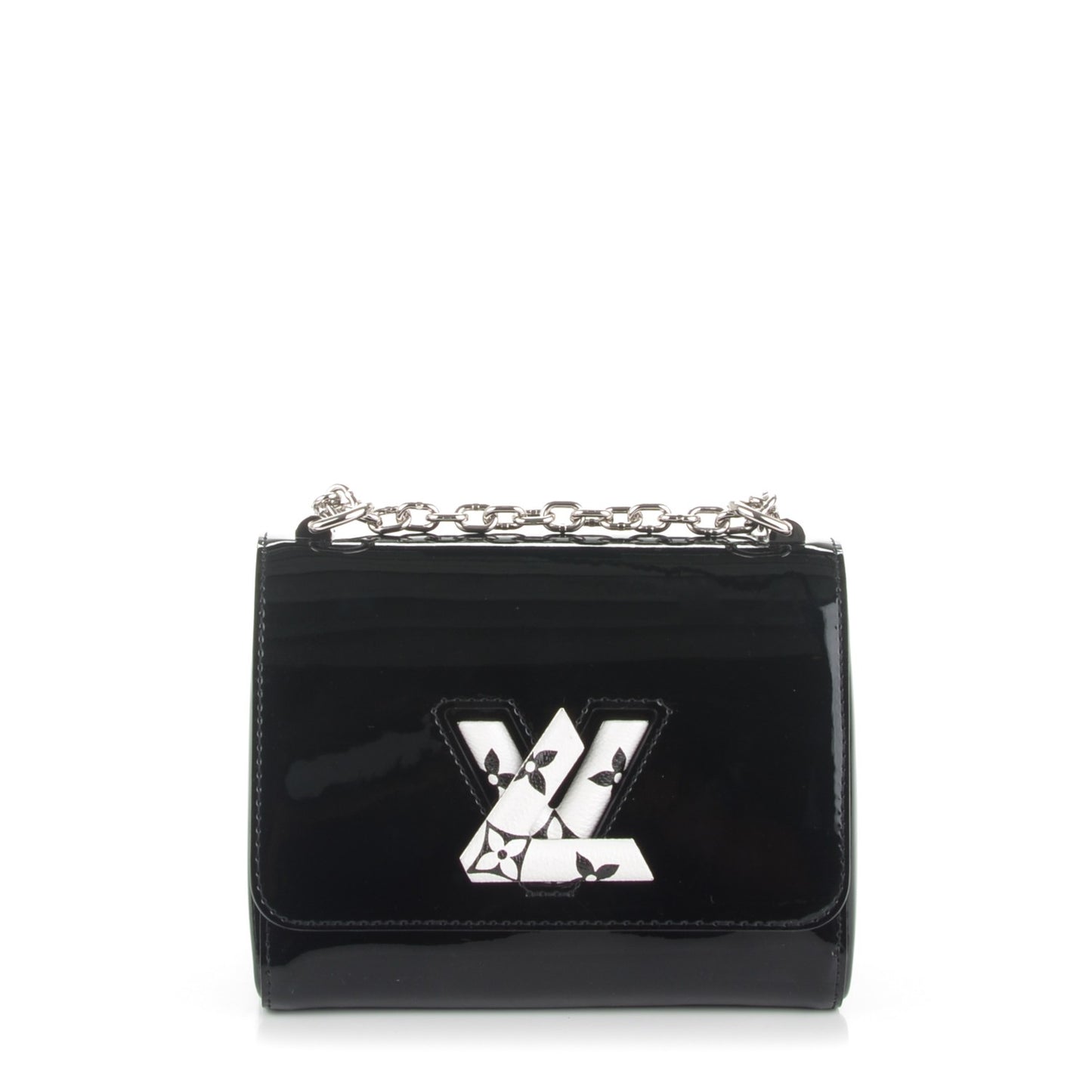 Vernis Monogram Twist Shoulder Bag PM Noir