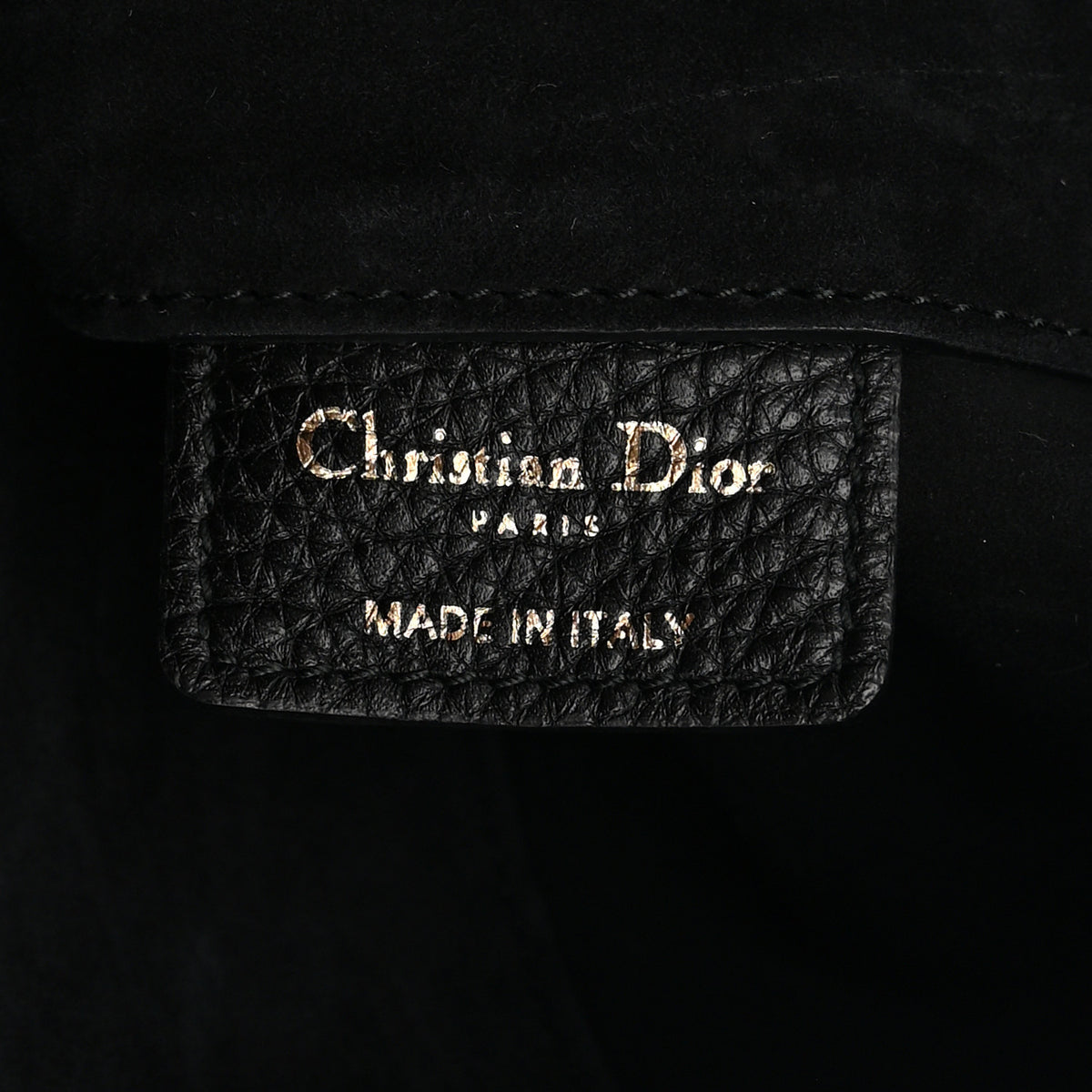 Grained Calfskin D-Bee Shopper Black