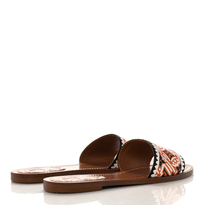 Louis Vuitton Monogram Crafty Lock It Flat Mule 37.5 Caramel 4 of 7