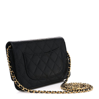 Chanel Caviar Quilted Wallet on Chain WOC Black 3 of 11