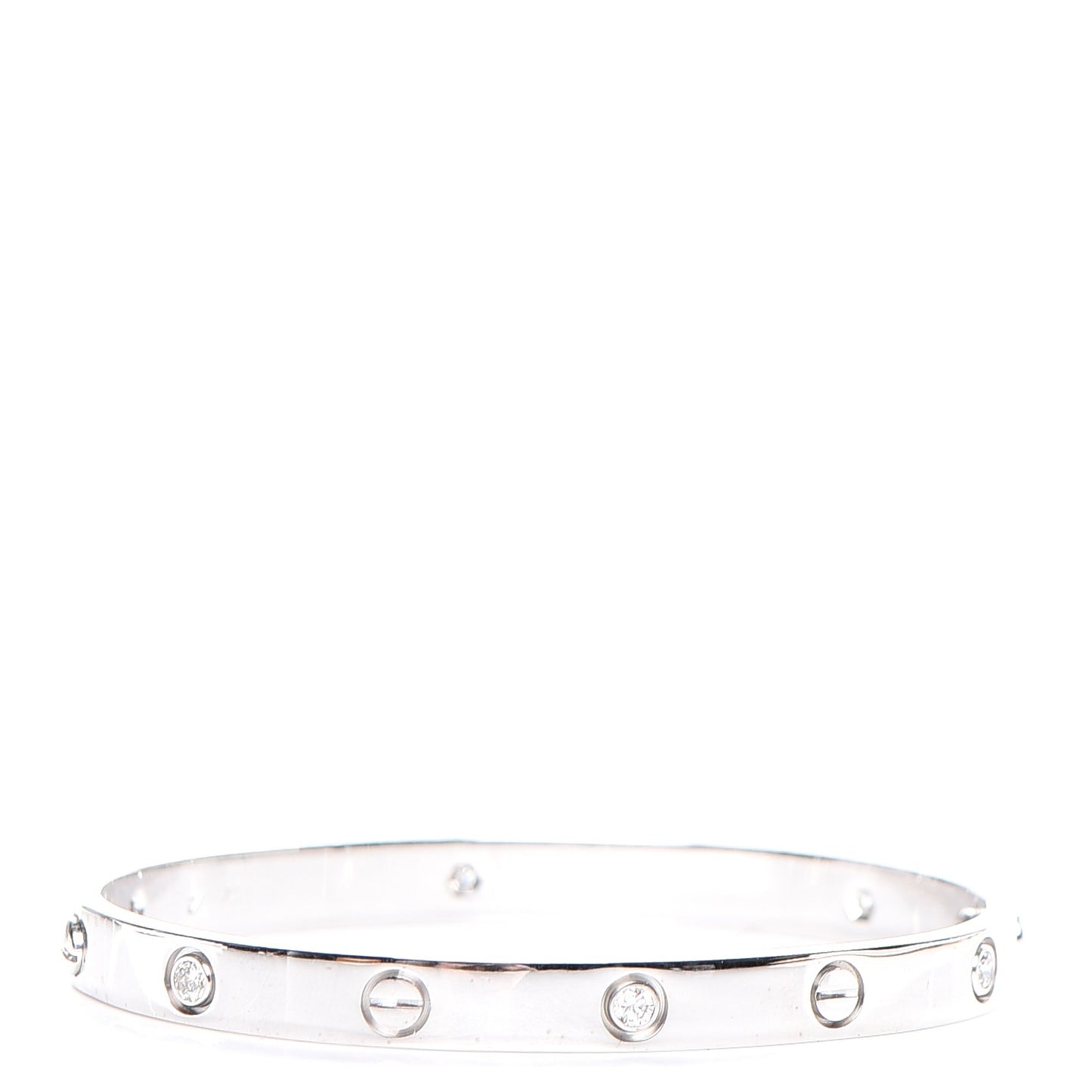 18K White Gold 6 Diamond LOVE Bracelet 18