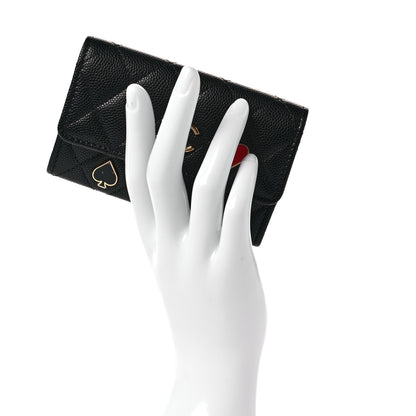 Chanel Caviar Quilted Enamel Coco Casino Flap Card Holder Wallet Black 2 of 8