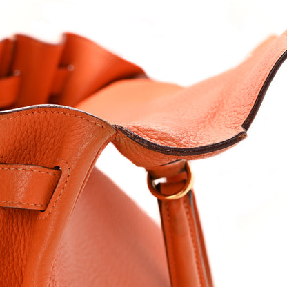 Hermes Taurillon Clemence Kelly Retourne 35 Orange 13 of 25