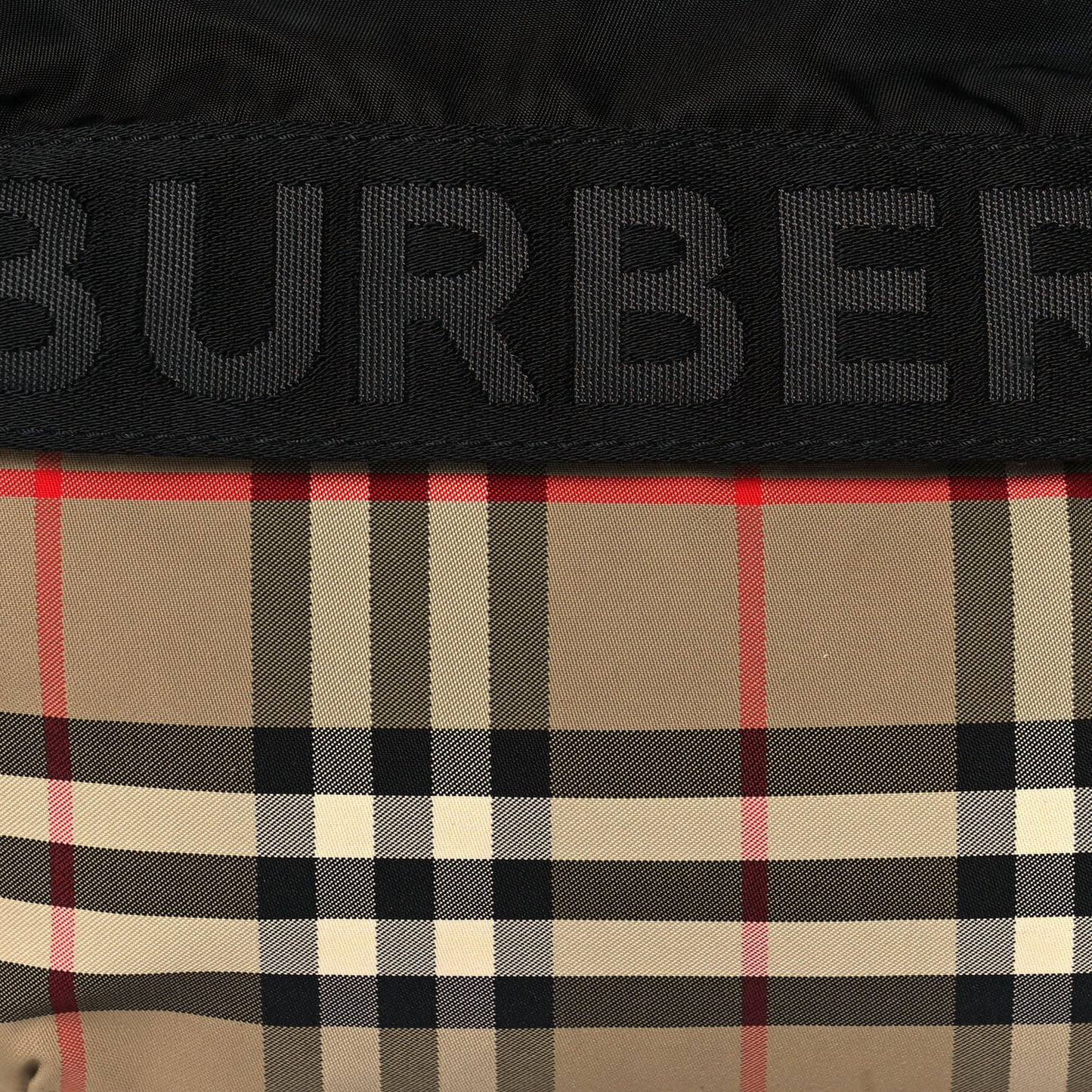 Nylon Vintage Check Sonny Bum Bag Archive Beige Black