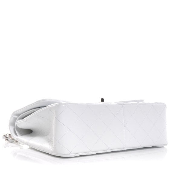 Chanel Caviar Jumbo Double Flap White 4 of 9