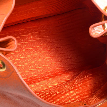 Prada Vitello Daino Leather Large Hobo Papaya 7 of 11