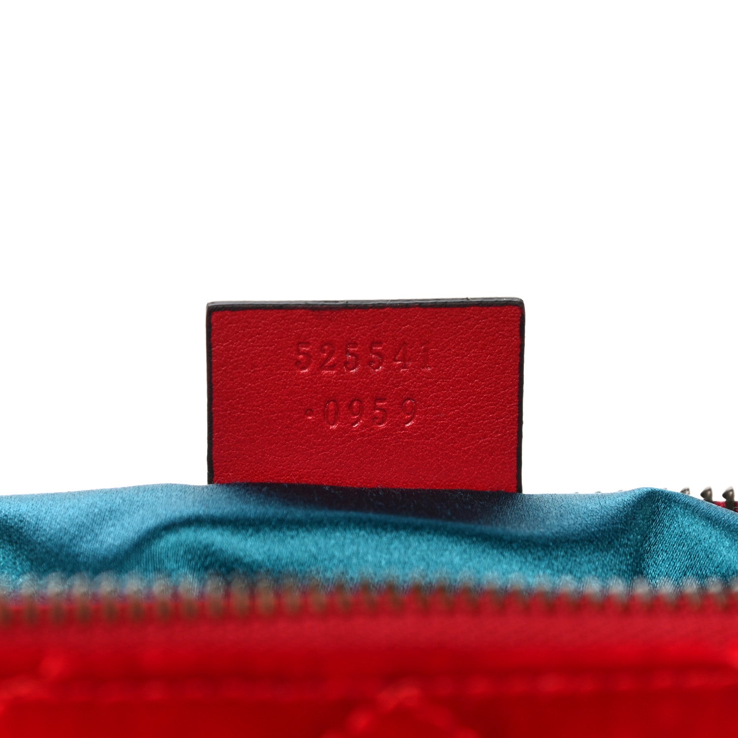 Gucci Velvet Matelasse GG Marmont Zip Pouch Hibiscus Red 7 of 11