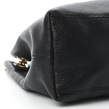 Gucci Pebbled Calfskin Medium Soho Chain Shoulder Bag Black 7 of 8