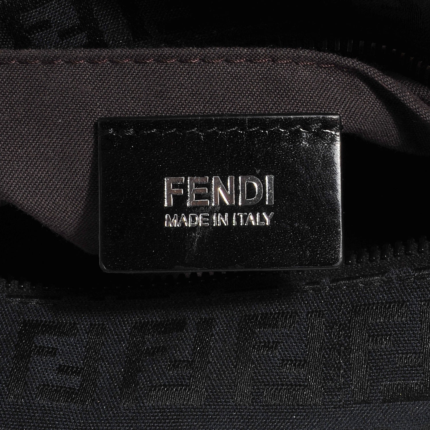 Fendi Zucchino Vitello Small Boston Black 5 of 9