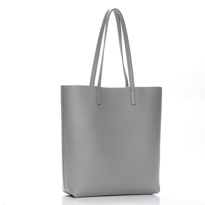 Saint Laurent Calfskin Medium Shopping Tote Light Gray 4 of 8
