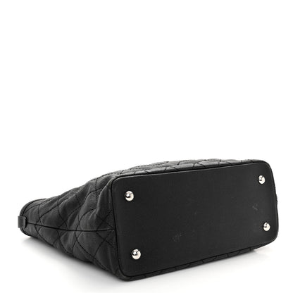 Chanel Grained Calfskin Quilted Small Daily Shopping Tote Black 5 of 12