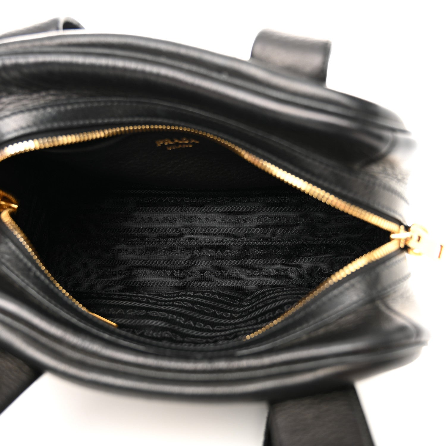 Prada Cervo Deerskin Tote Black 5 of 14