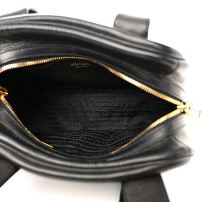 Prada Cervo Deerskin Tote Black 5 of 14