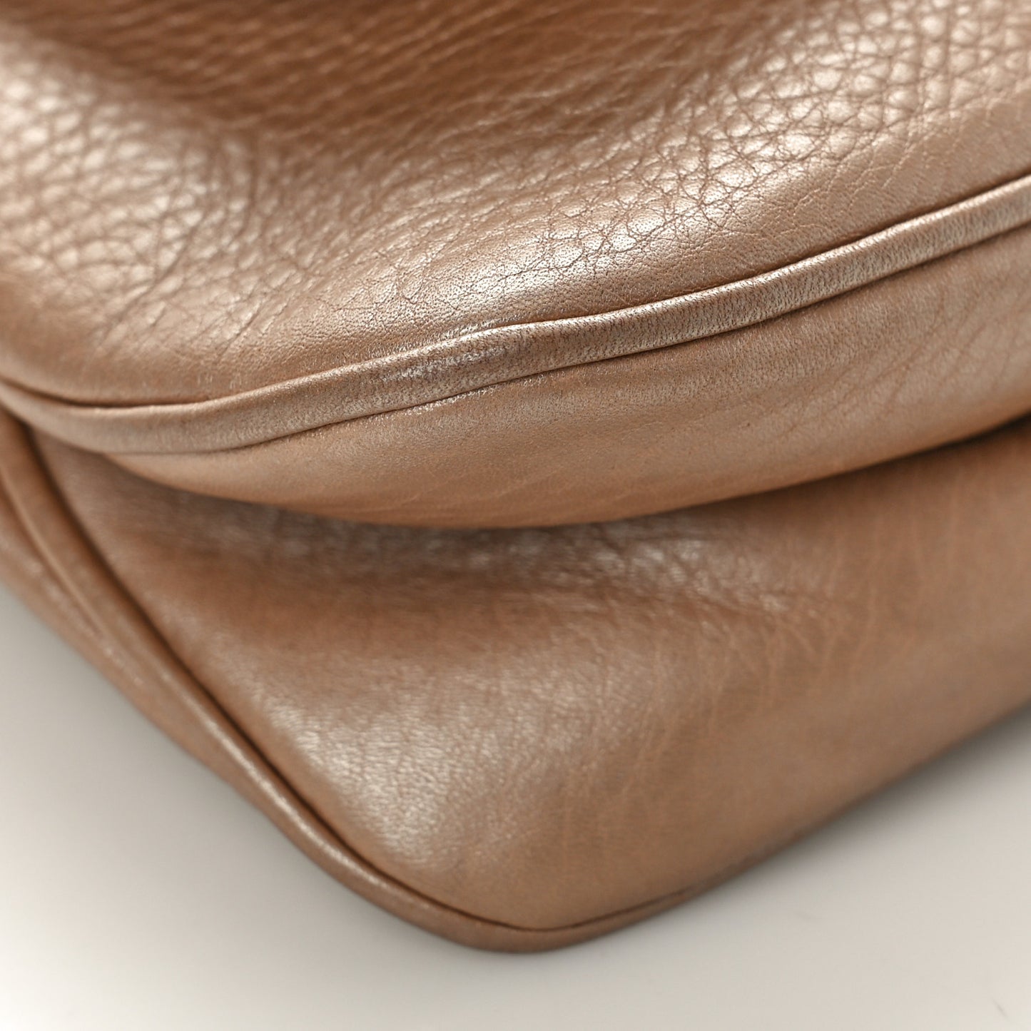 Pebbled Calfskin Small 1973 Chain Shoulder Bag Champagne