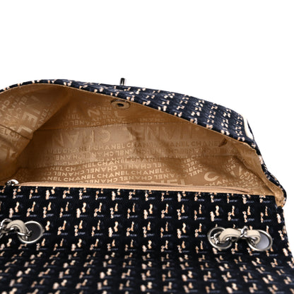 Chanel Canvas Lambskin Medium Flap Black Beige Multicolor 5 of 11