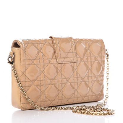 Christian Dior Patent Cannage New Lock Pouch Beige 3 of 14