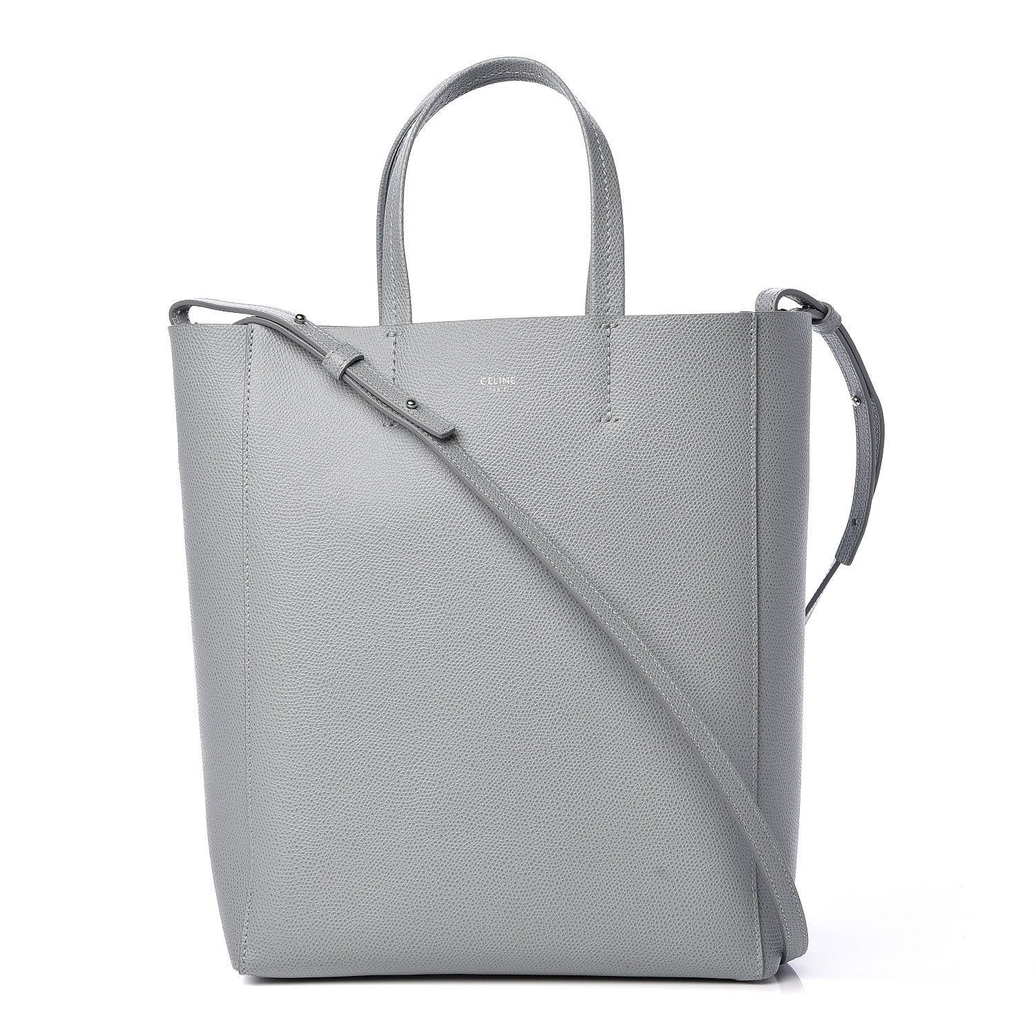 Celine Grained Calfskin Small Vertical Cabas Mineral 1 of 11