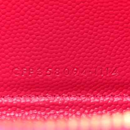 Saint Laurent Grain De Poudre Matelasse Chevron Monogram Zip Around Wallet Fuchsia 8 of 11