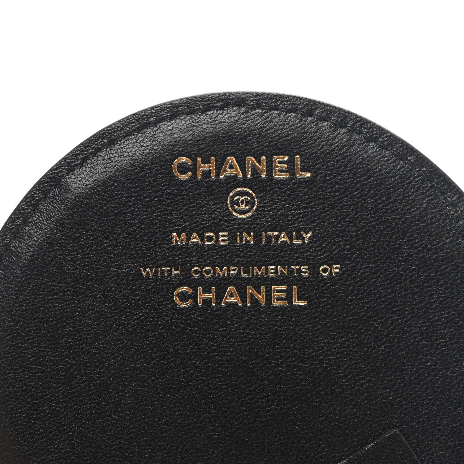 Chanel Lambskin Quilted Round Luggage Tag Black 4 of 6