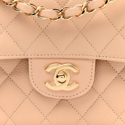 Chanel Caviar Quilted Small Double Flap Beige 8 of 12