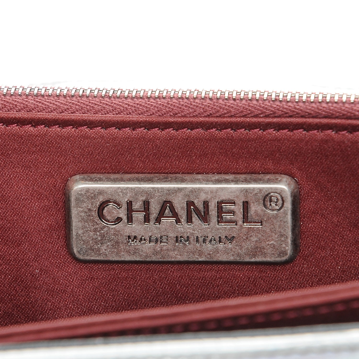 Chanel Iridescent Lizard Ombre Clutch with Removable Chain Silver 8 of 8