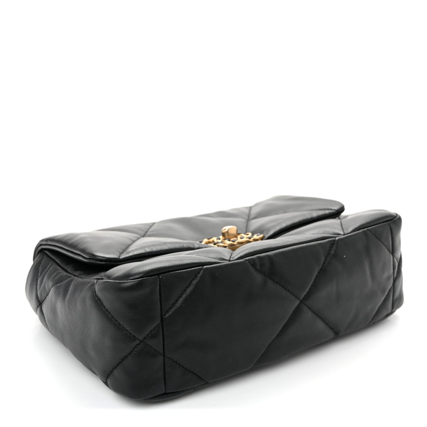 Goatskin Quilted Medium Chanel 19 Flap Black