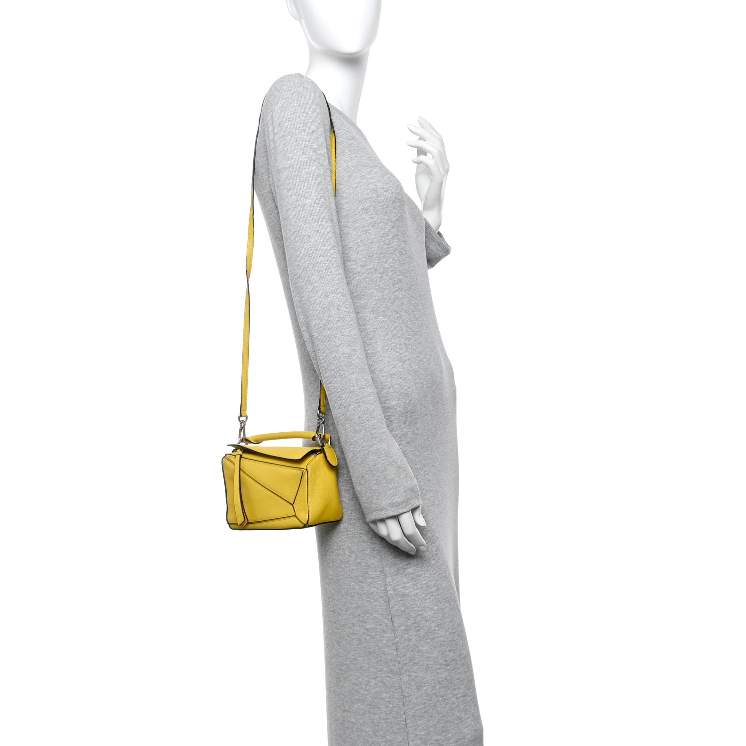 Loewe Calfskin Mini Puzzle Bag Yellow 2 of 11