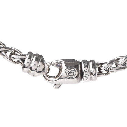 David Yurman Sterling Silver Diamond Prasiolite 11mm Albion Wheat Chain Pendant Necklace 6 of 6