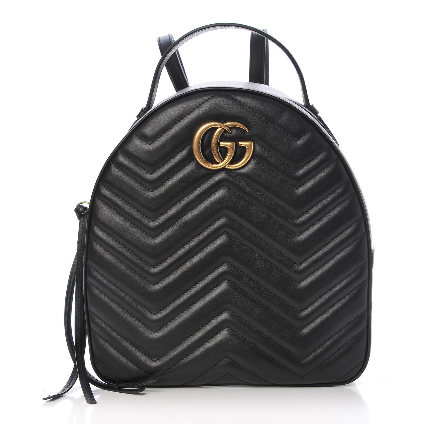 Calfskin Matelasse GG Marmont Backpack Black
