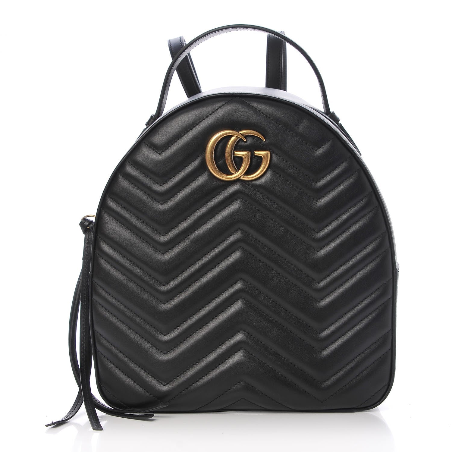 Gucci Calfskin Matelasse GG Marmont Backpack Black 1 of 7