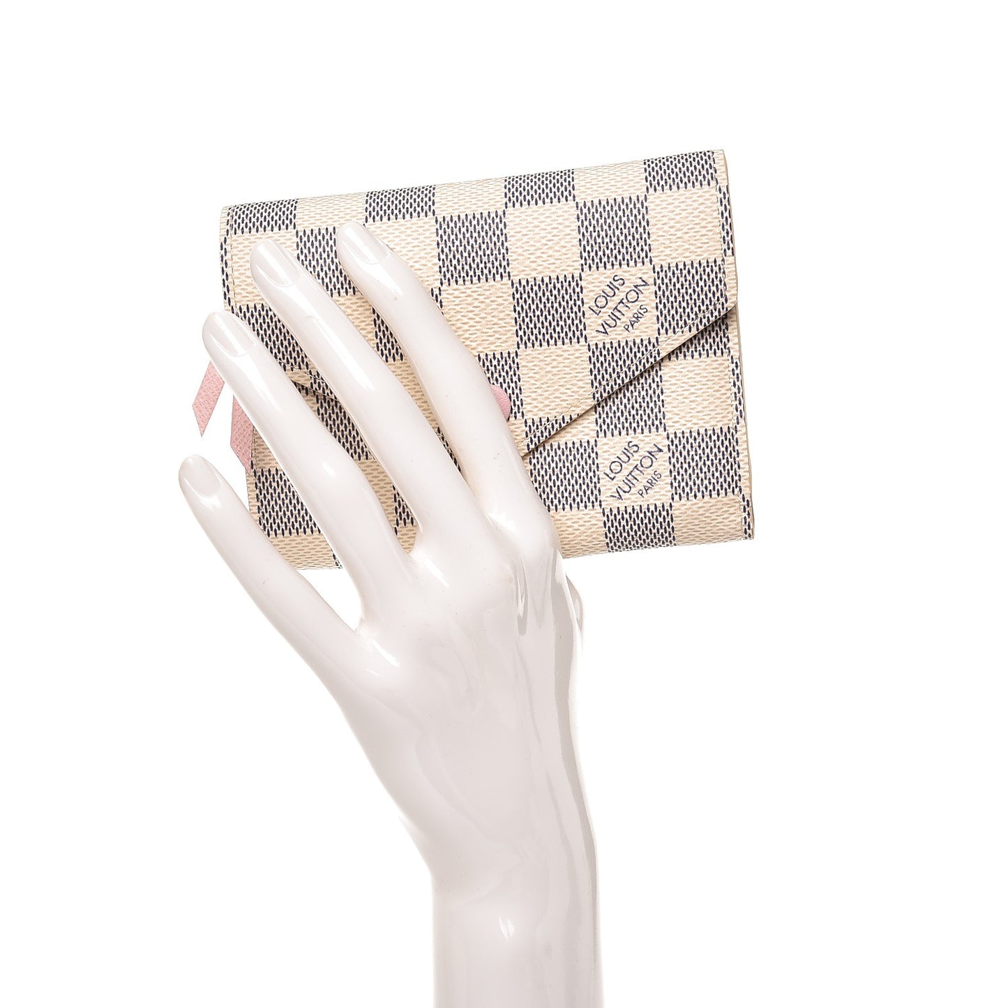 Damier Azur Victorine Wallet Rose Ballerine