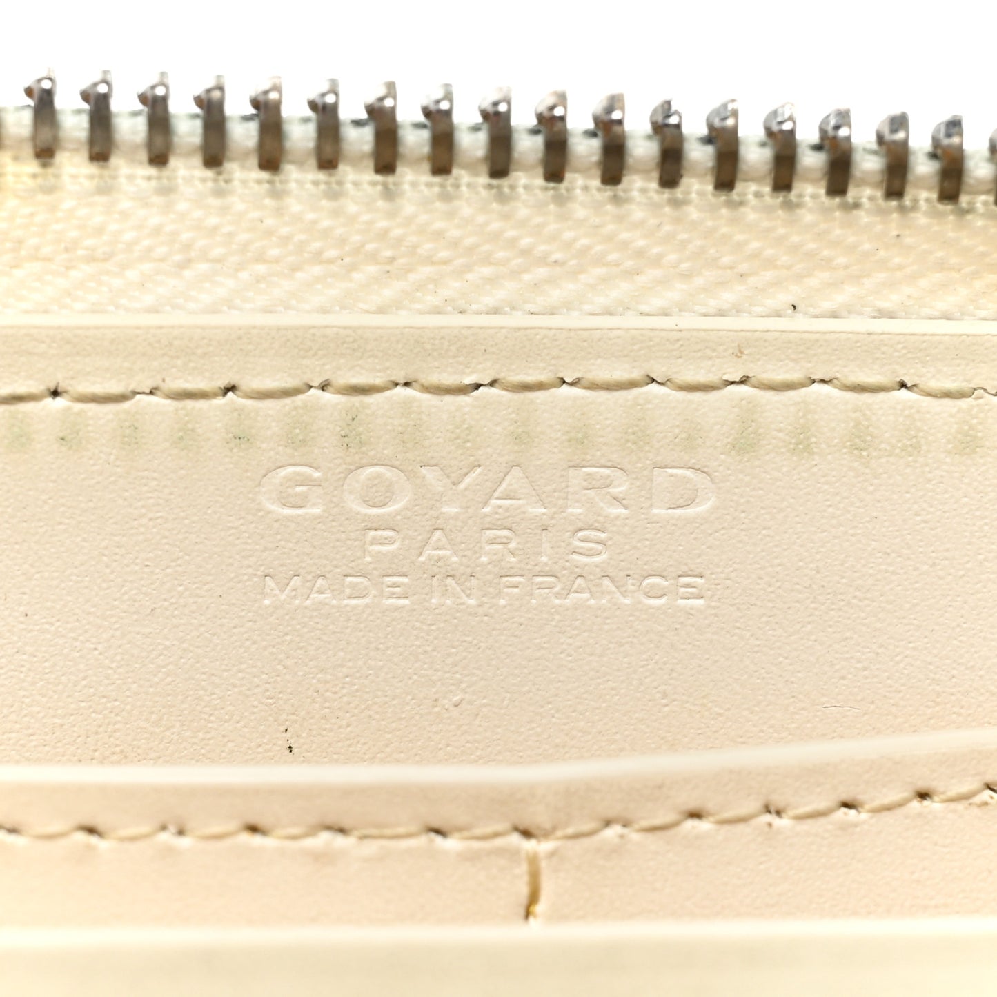 Goyardine Matignon Zip Around GM Wallet White