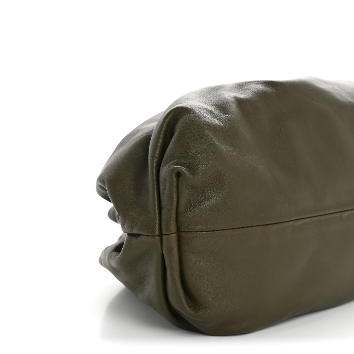 Smooth Butter Calf The Pouch Oversized Clutch Kaki Fondent