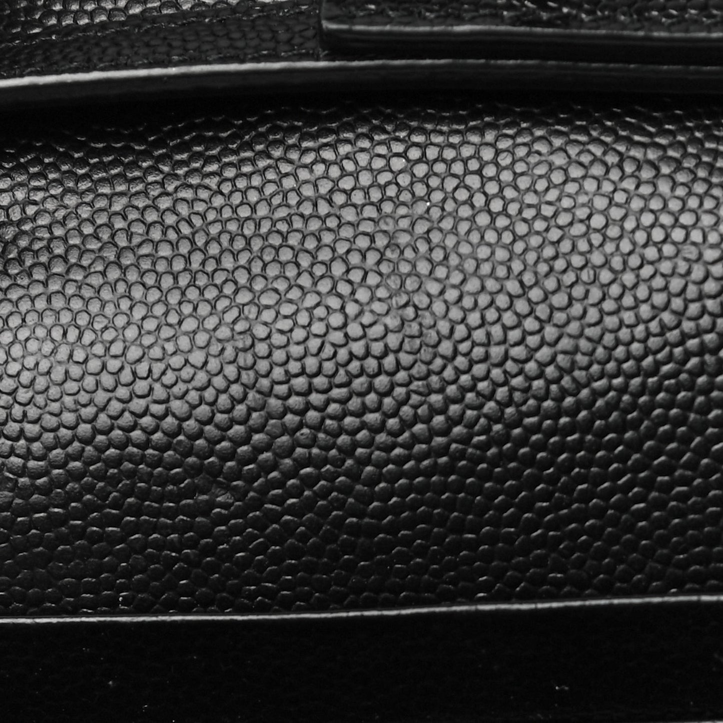Grain De Poudre Matelasse Chevron Monogram Chain Wallet Black