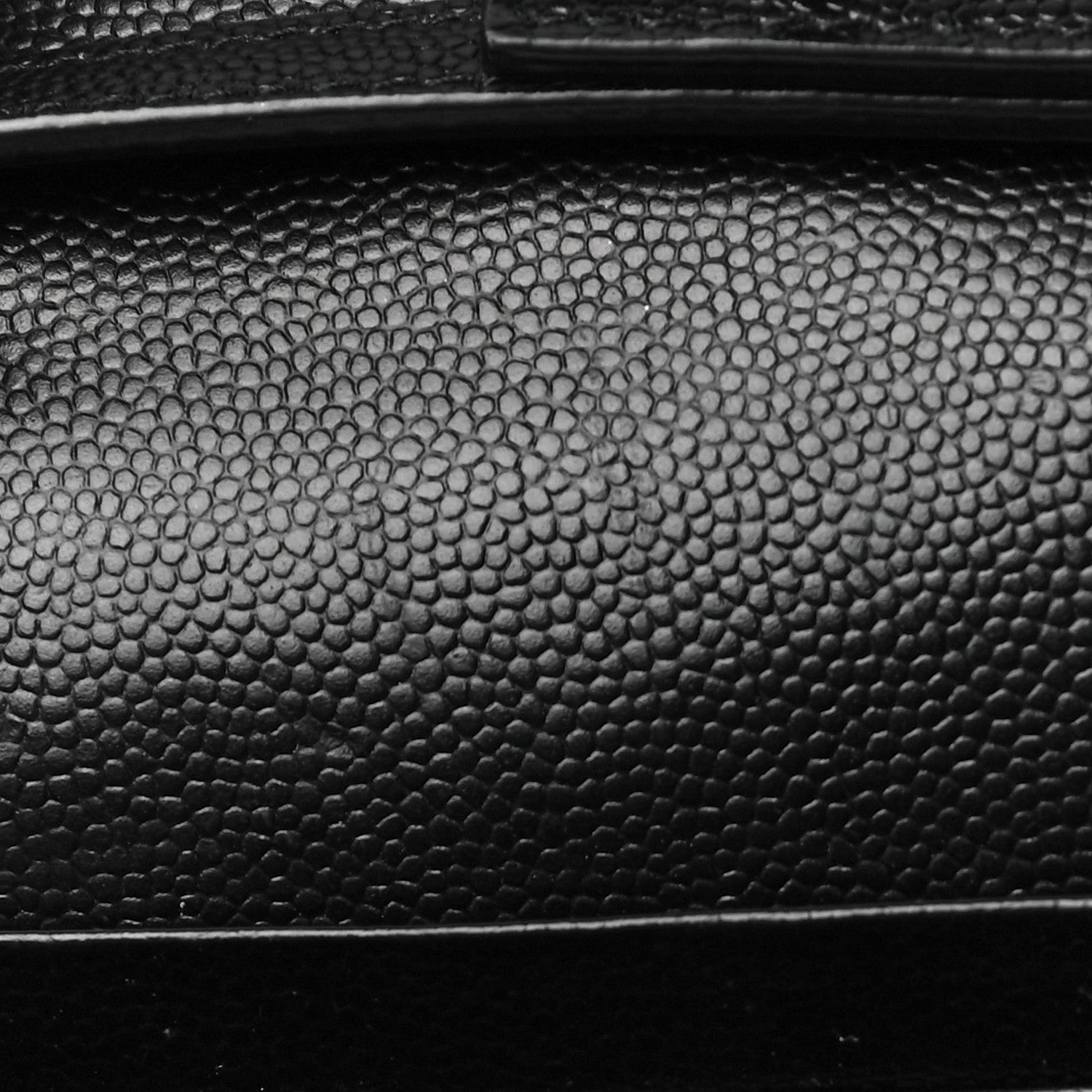 Saint Laurent Grain De Poudre Matelasse Chevron Monogram Chain Wallet Black 11 of 17