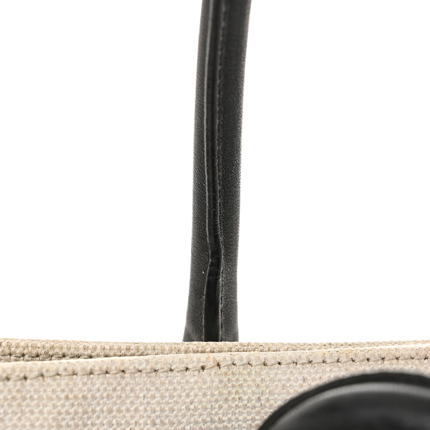 Linen Calfskin Rive Gauche Tote Optic White