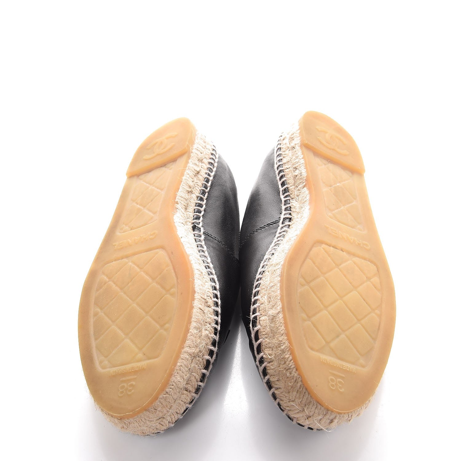 Chanel Lambskin CC Espadrilles 38 Black 7 of 13