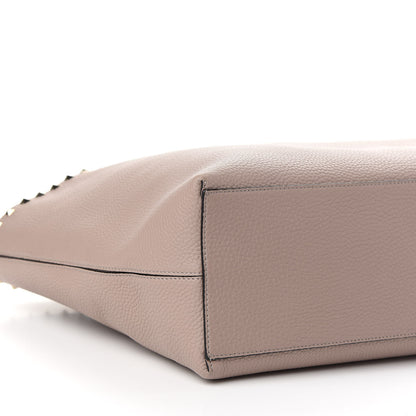 Valentino Garavani Grained Calfskin Rockstud Shoulder Tote Poudre 5 of 9