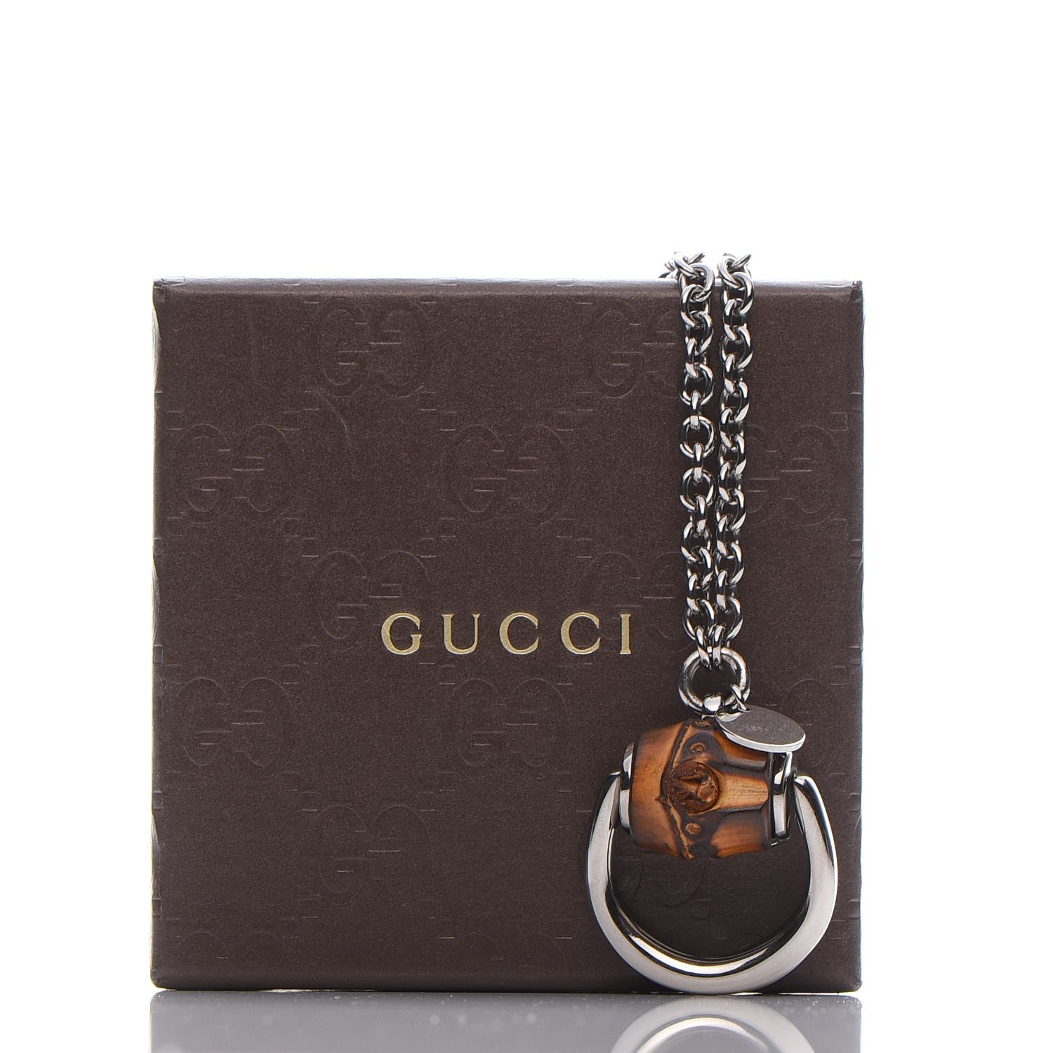 Gucci Bamboo Horsebit Necklace Large Silver 7 of 7