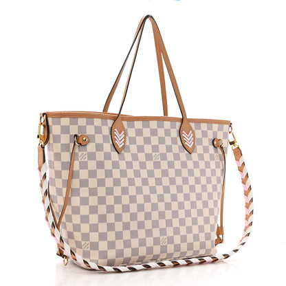 Louis Vuitton Damier Azur Braided Neverfull MM Orange 4 of 11