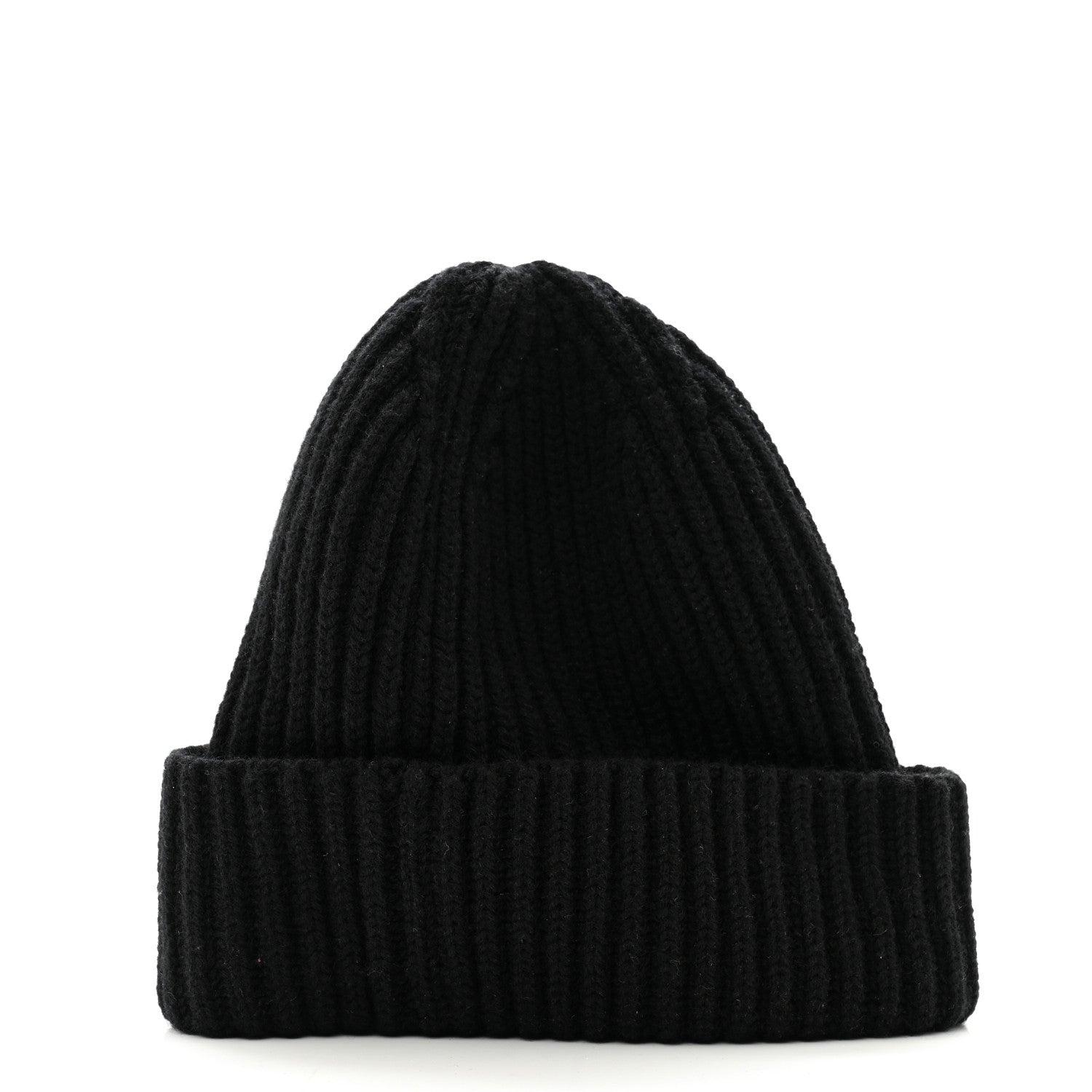 Chanel Cashmere Beaded Sequin Logo Beanie Hat Black 3 of 7